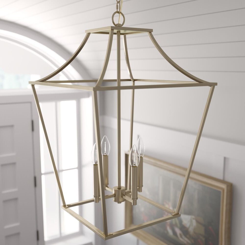 Hunter Laurel Ridge 18&quot; 4-Light Lantern Pendant in Alturas Gold, , large