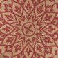 L&R Resources Synergy 54129RED 4" Round Tan and Raspberry Red Area Rug, , large
