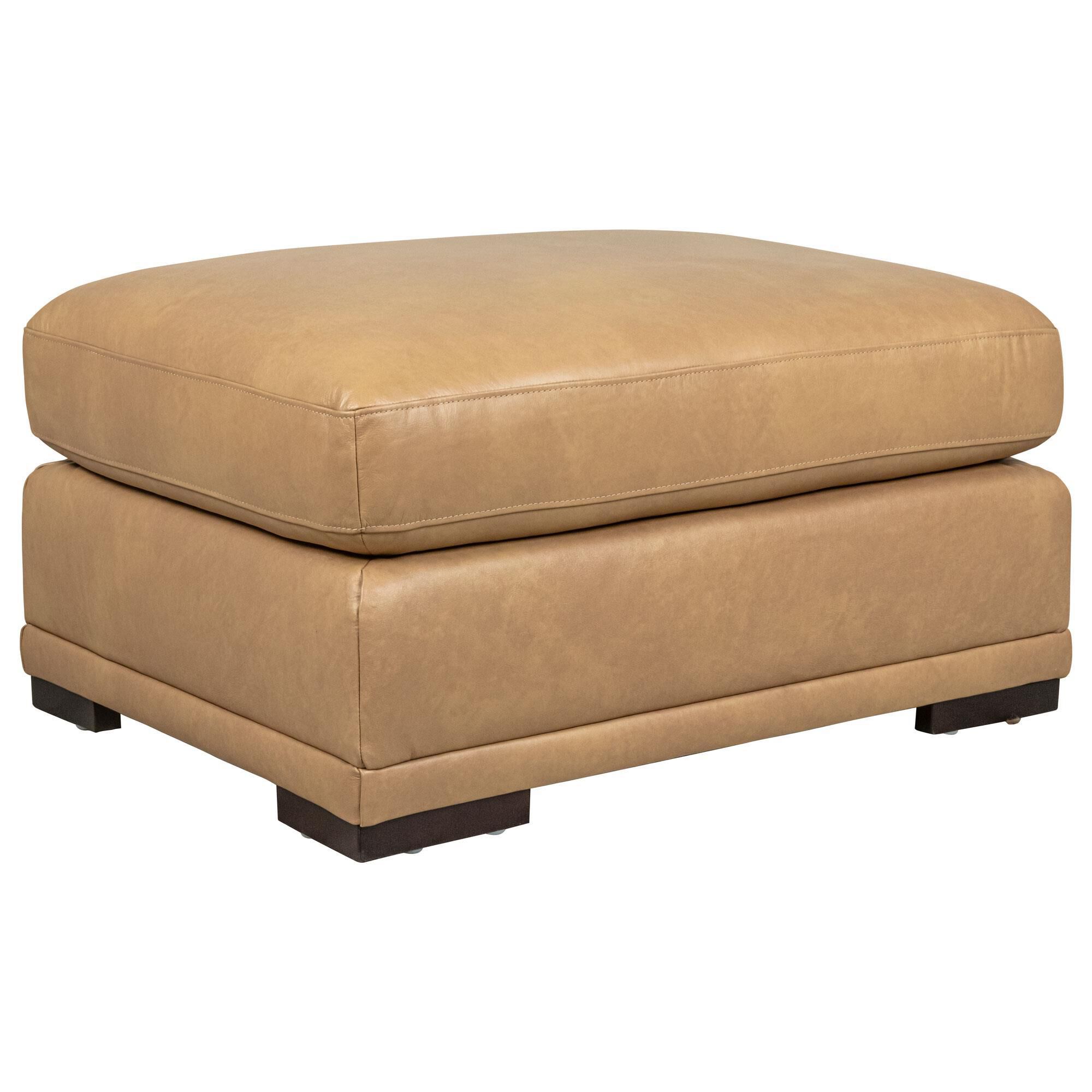 Bassett leather Ottoman NFM