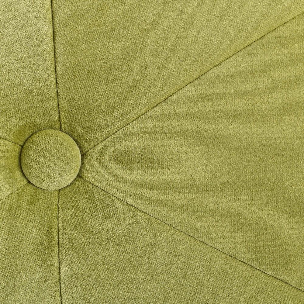 Linon Home Decor Seraphina Vanity Stool with Green Cushion in Gold, , large