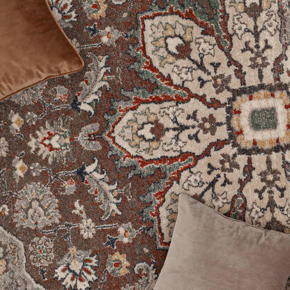 Central Oriental Minerva Corelia 5&#39; x 7&#39;3&quot; Latte and Storm Area Rug, , large
