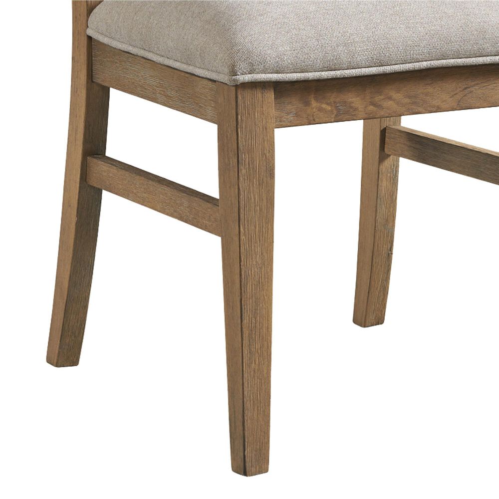 Hawthorne Furniture Landmark Upholstered Side Chair w/Webbed Seat in Weathered Oak, , large