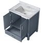 Lexora Home Jacques 30" Single Bathroom Vanity in Dark Grey with 2 cm White Carrara Marble Top and Rectangular Sink, , large