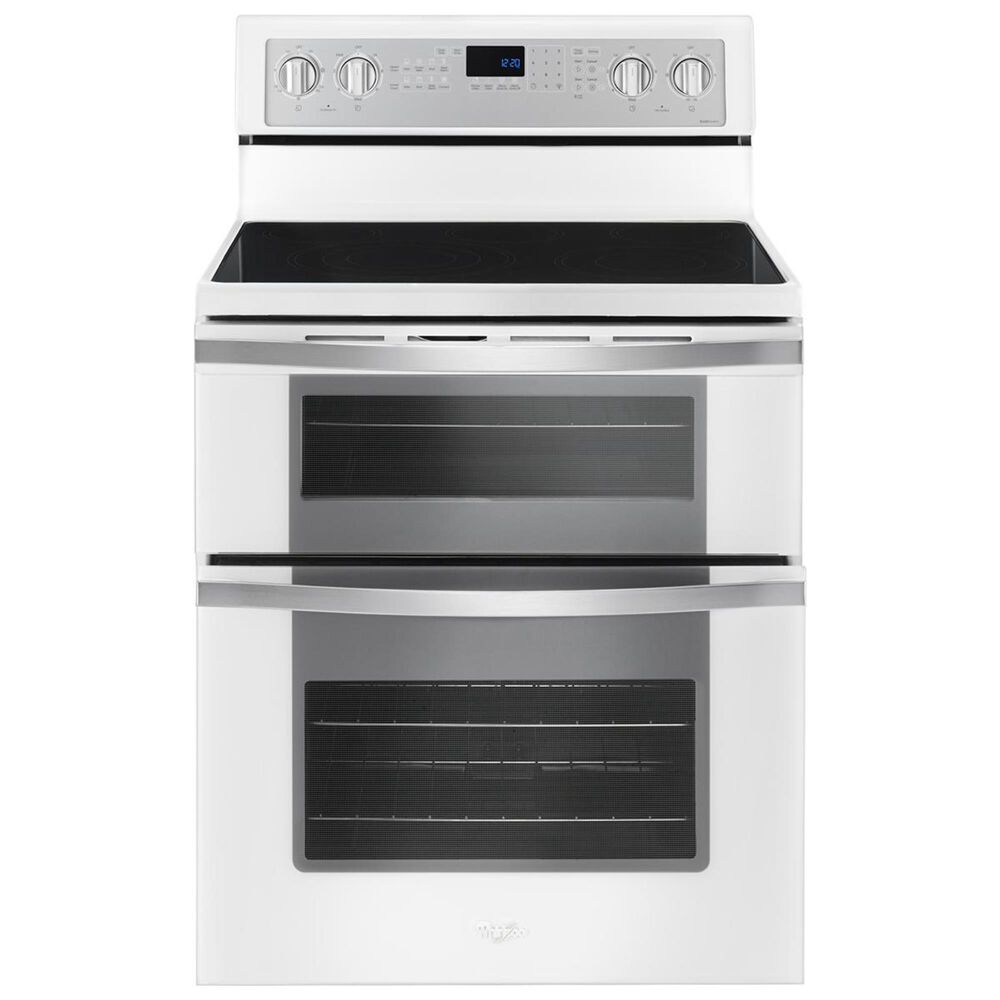 Whirlpool 6.7 Cu. Ft. Freestanding Electric Double Oven Range with Convection in White, , large