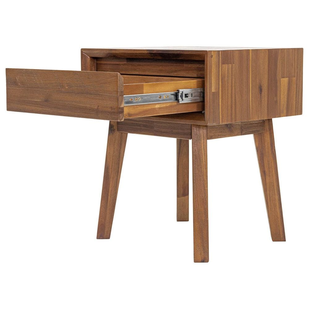 LH Imports Gia 1-Drawer Nightstand in Warm Pecan, , large
