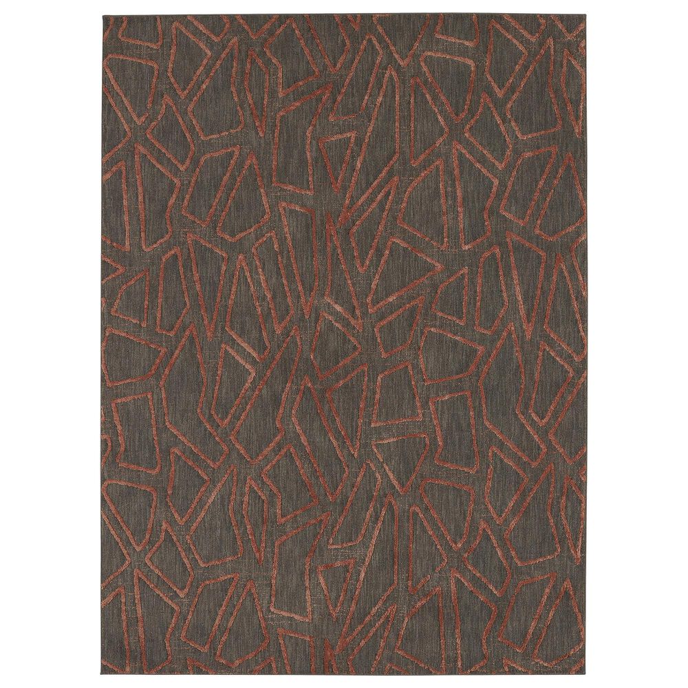 Karastan Gibson 91970-90116 9"6" x 12"11" Smokey Grey Area Rug, , large