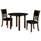 New Heritage Gia 3-Piece Round Drop Leaf Dining Set in Warm Brown, , large