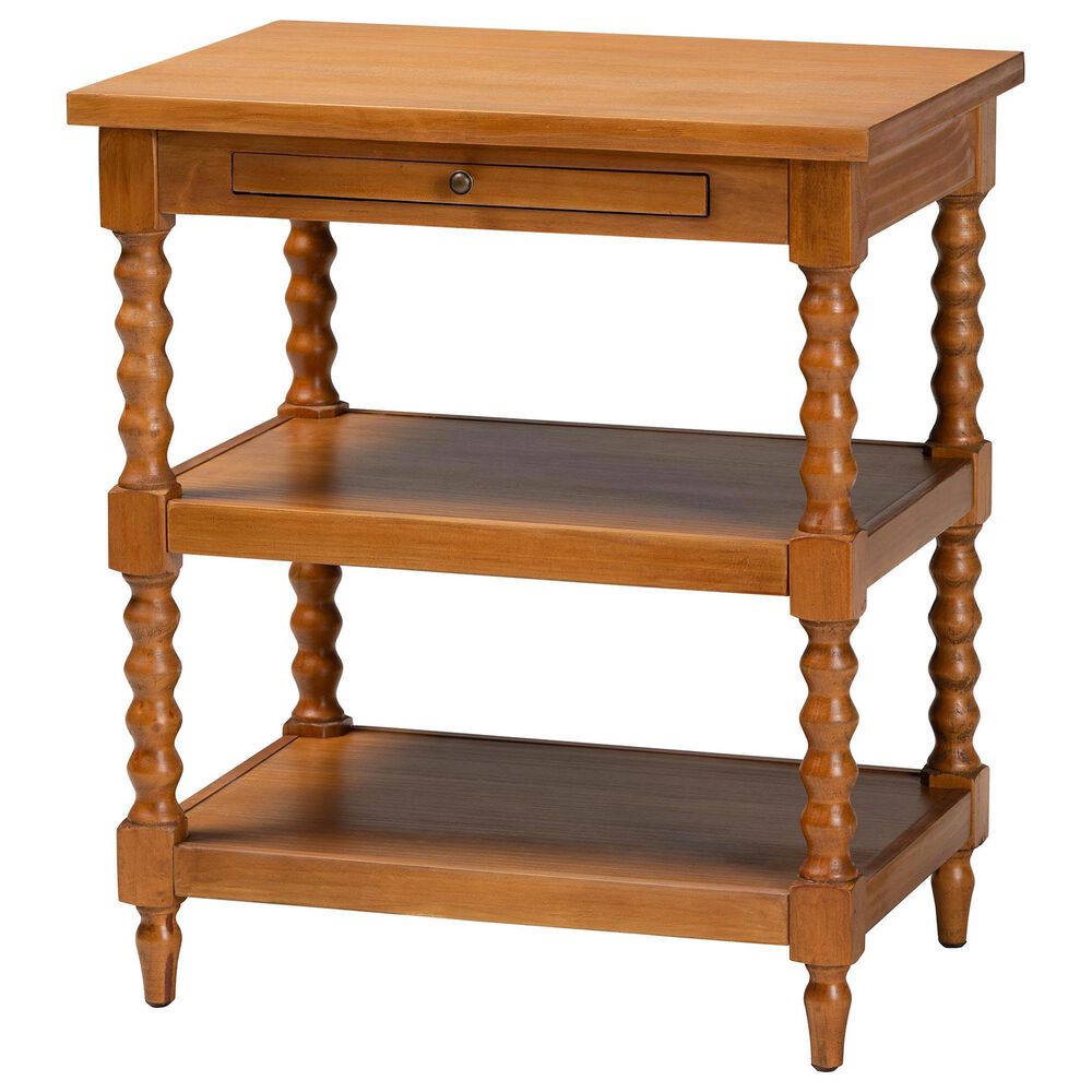 Baxton Studio Imogene Retro-Modern End Table in Walnut Brown, , large