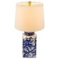 A&B Home Flower Bird Table Lamp in Blue and White, , large