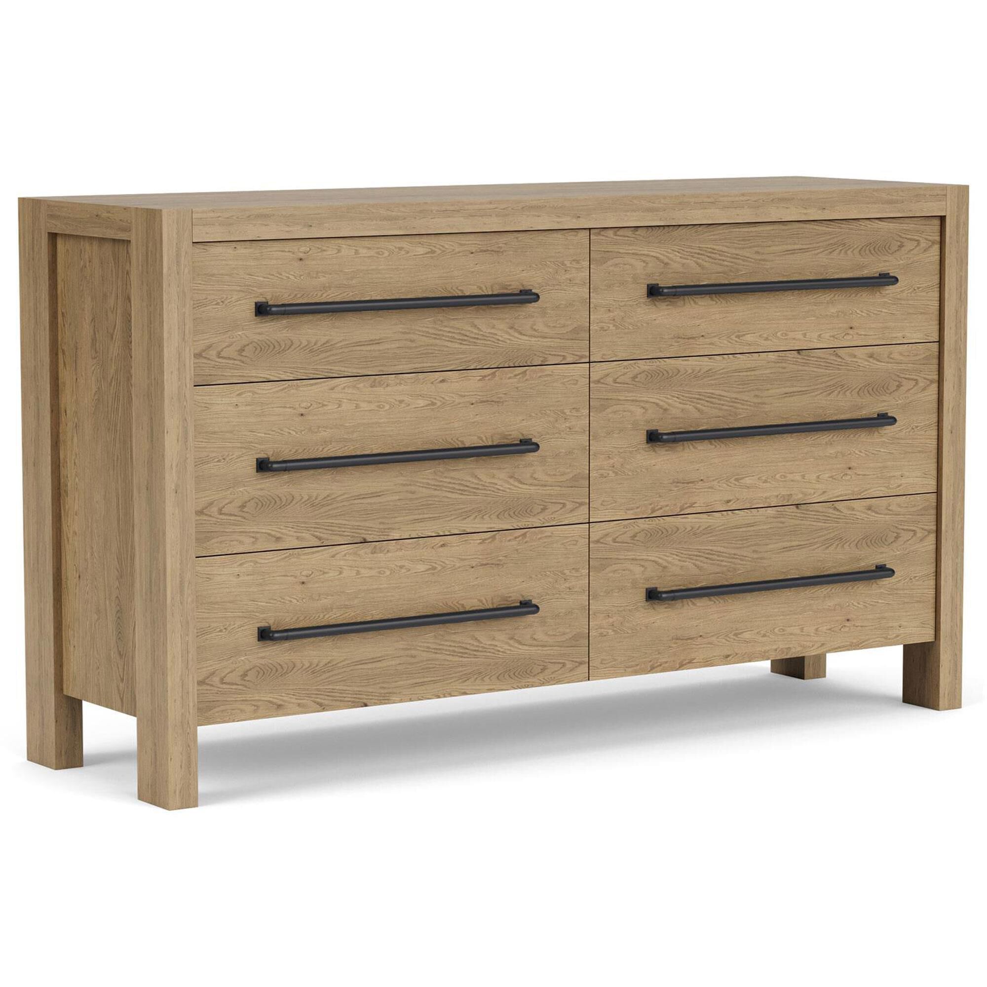 Shannon Hills Davie 6 Drawer Dressers in Pale Oak
