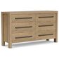 Shannon Hills Davie 6-Drawer Dressers in Pale Oak, , large