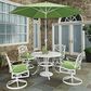 Homestyles Sanibel 48" 5-Piece Dining Set with Swivel Chairs in White, , large