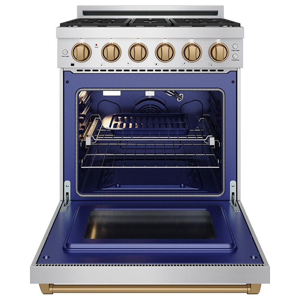 Thor Kitchen Gordon Ramsay 4.6 Cu. Ft. Professional Gas Range with Bronze Handle Kit in Stainless Steel, , large