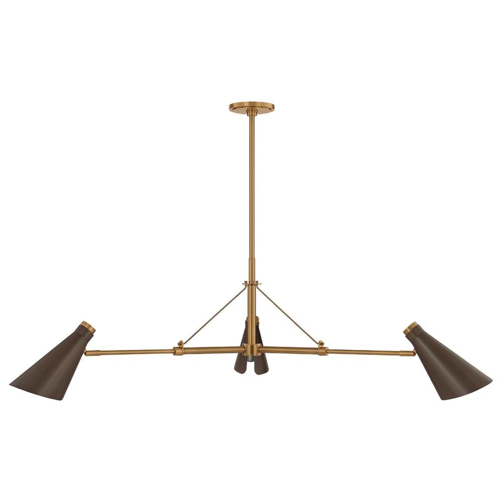 Troy Lighting Andersen 3-Light Chandelier in Patina Brass and Bronze, , large