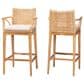 Baxton Studio Storsel Bar Stool in Natural (Set of 2), , large
