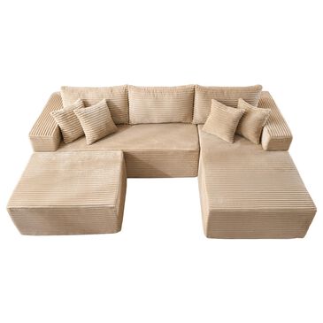 HOMLUX 108" Required Modular Sofa Set in Beige, , large