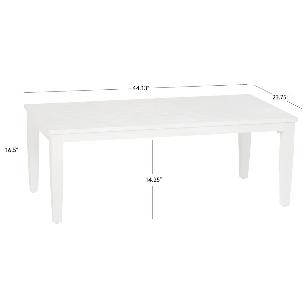 Linon Home Decor Claiborne Rectangular Coffee Table in White, , large