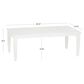 Linon Home Decor Claiborne Rectangular Coffee Table in White, , large
