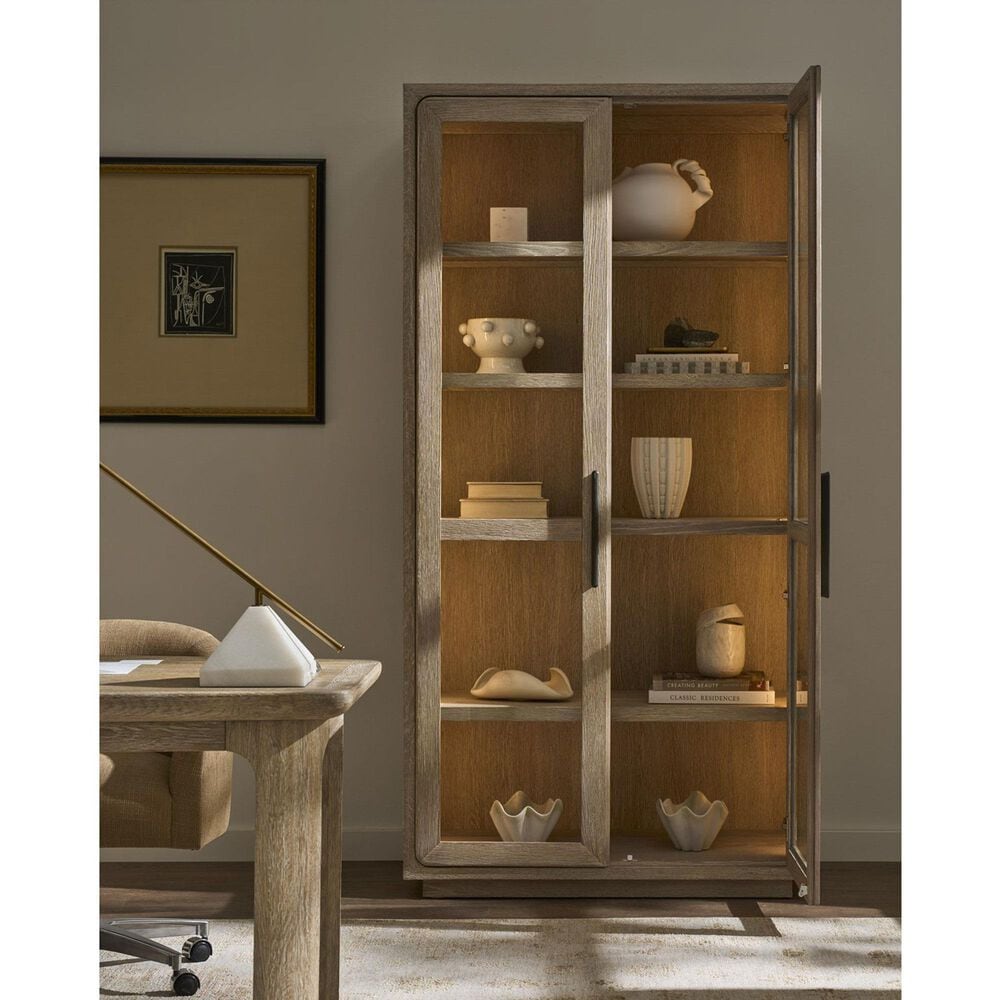 Furniture Worldwide Modern 2-Door Display Cabinet in Light Desert, , large