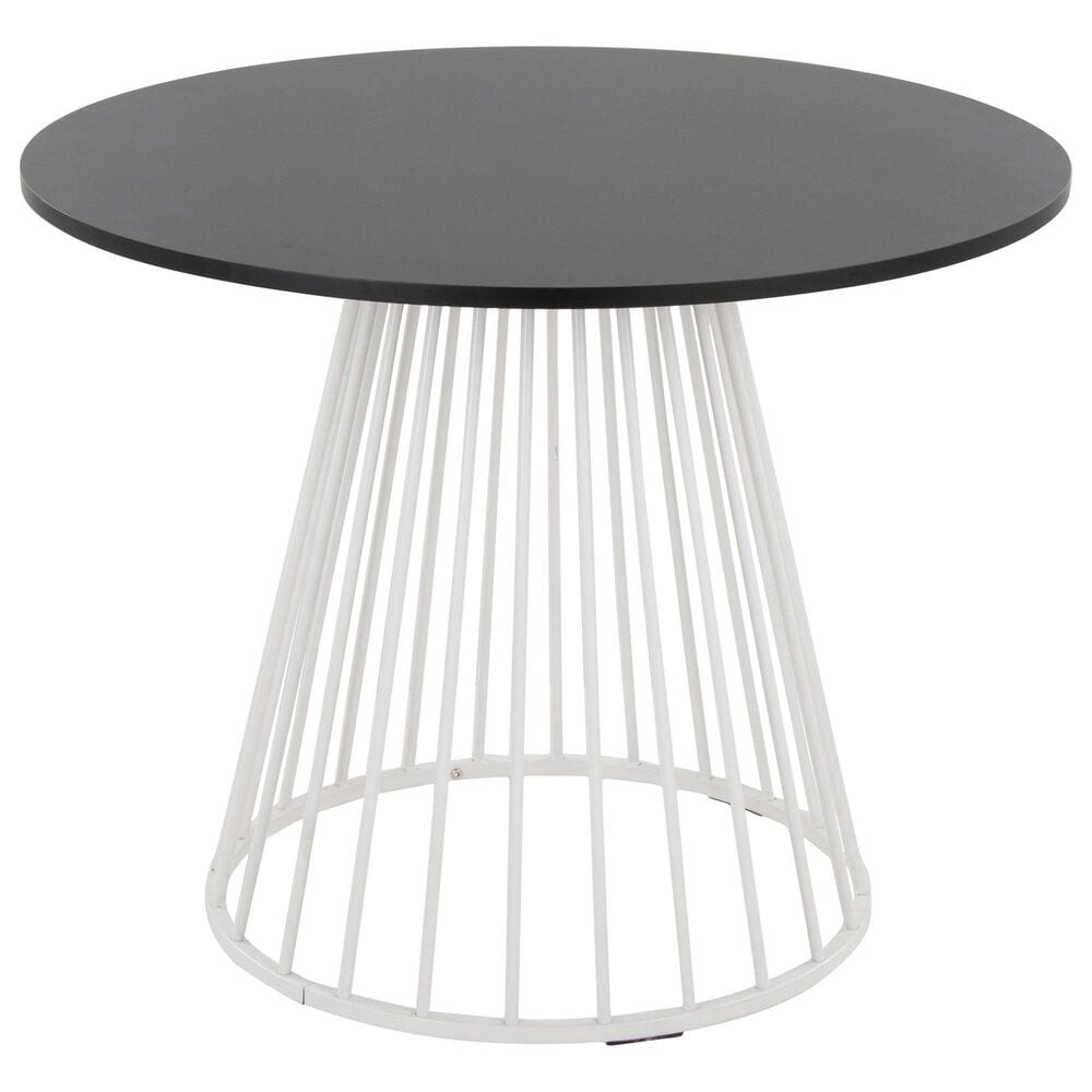 LumiSource Canary Dining Table in White and Black - Table Only, , large