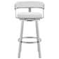 Blue River Lorin 26" Swivel Counter Stool with White Cushion in Stainless Steel, , large