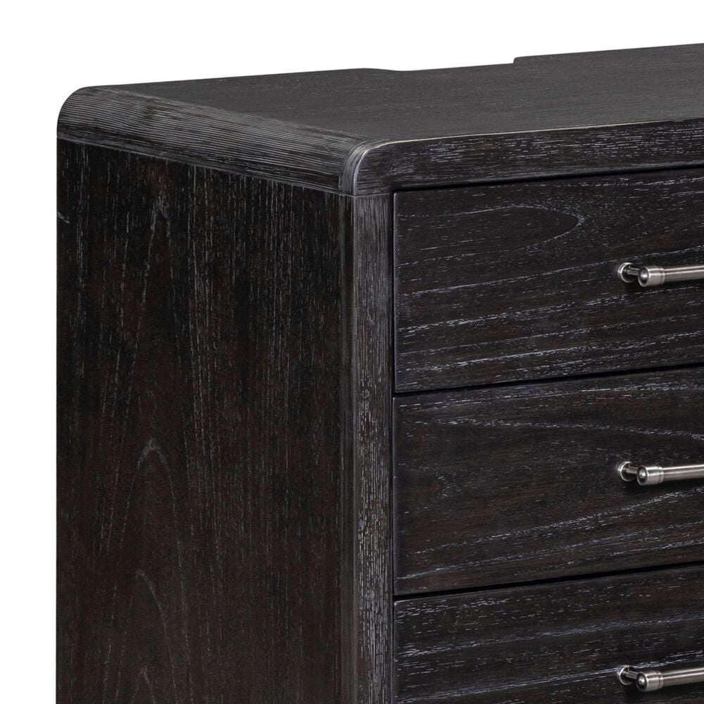 Riva Ridge Ambrose King Panel Bed with Two Nightstands in Obsidian Mist, , large