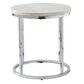 Crystal City Echo End Table in White Marble and Chrome, , large