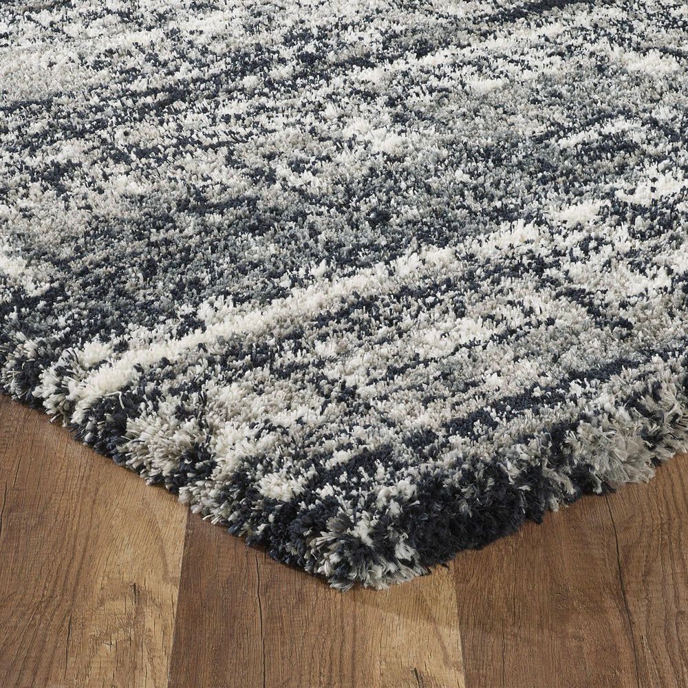 Central Oriental Natick Blyana 5&#39; x 7&#39; White and Blue Area Rug, , large