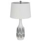Cal Lighting Ely Ceramic Table Lamp in Milky White and Smoky Gray, , large