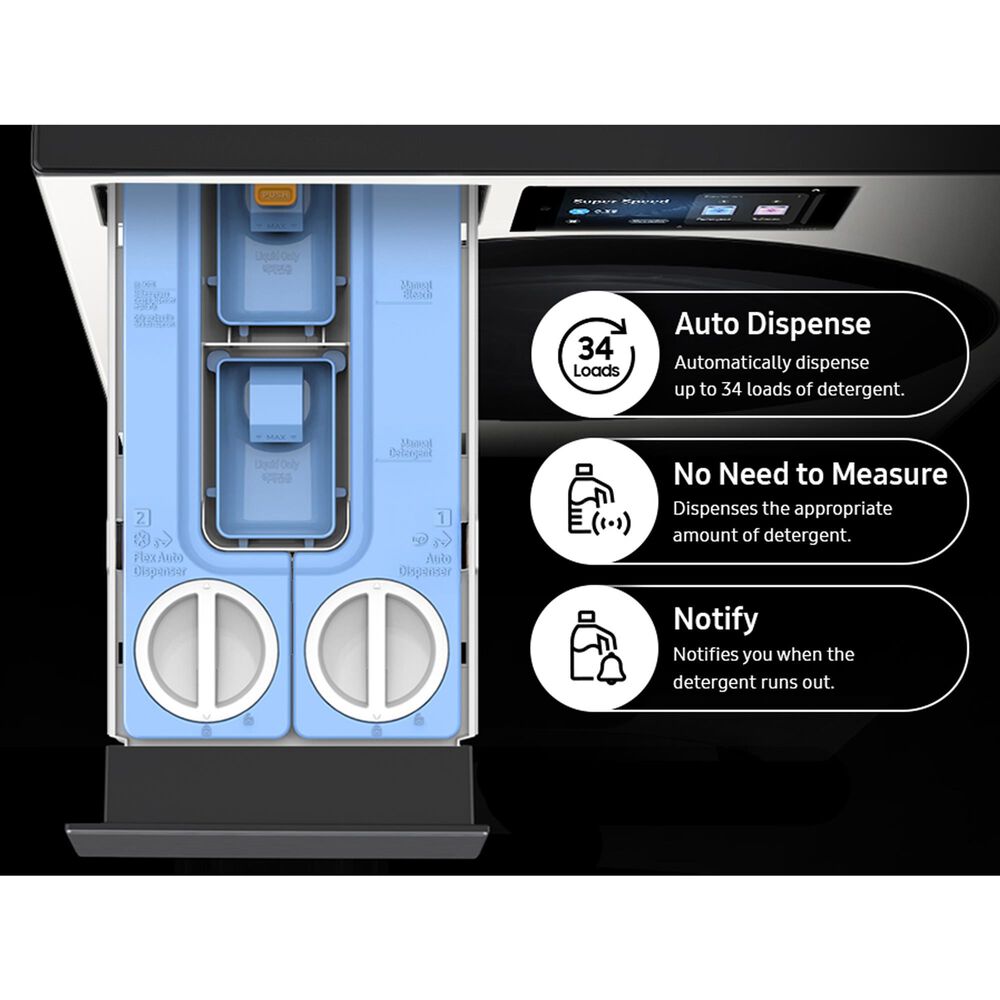 Samsung Bespoke 5.3 Cu. Ft. Front Load Washer in Dark Steel, , large