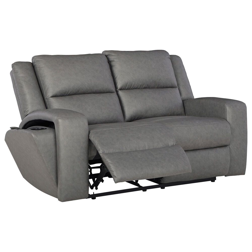 Ashley Brixworth Reclining Loveseat in Slate, , large