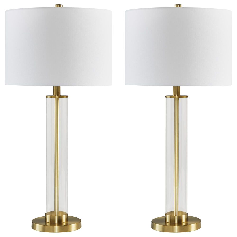 Ashley Orenman Table Lamp in Clear and Brass (Set of 2), , large