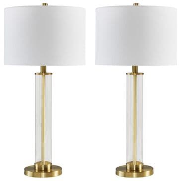 Ashley Orenman Table Lamp in Clear and Brass (Set of 2), , large