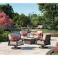 Homecrest Shadow Rock 42" Square Firepit Table in Pebble, , large