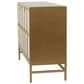 Maple and Jade 3-Door Room Cabinet with Mirrored Front in Gold, , large
