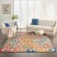 Nourison Aloha Damask 9" x 12" Multicolor Indoor/Outdoor Area Rug, , large