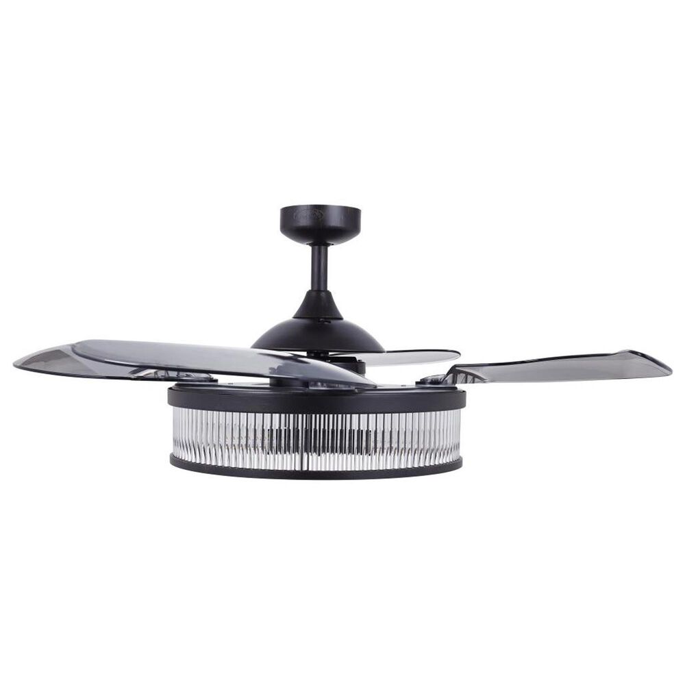 Beacon Lighting Corbelle 48&quot; Retractable Blade with Smoke Blades Ceiling Fan in Antique Black, , large