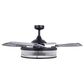 Beacon Lighting Corbelle 48" Retractable Blade with Smoke Blades Ceiling Fan in Antique Black, , large