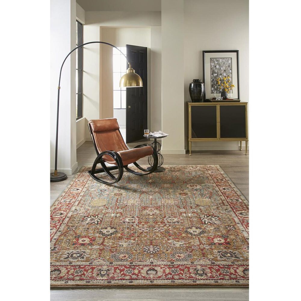 Karastan Spice Market Myanmar 90668-50123 9&#39;6&quot; x 12&#39;11&quot; Aqua Area Rug, , large