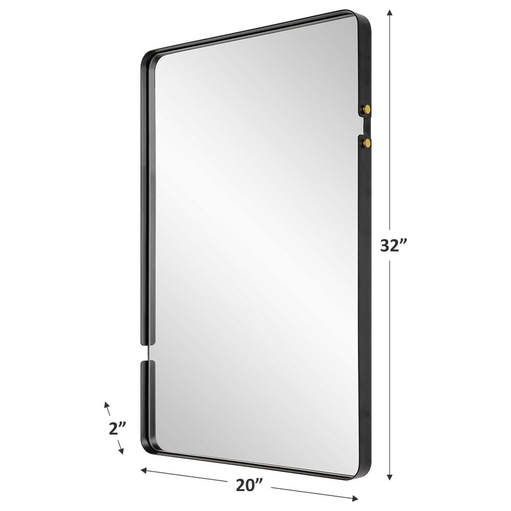 Uttermost Wall Mirror in Matte Black, , large
