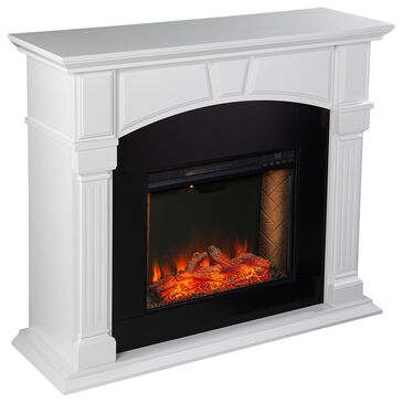 Southern Enterprises Altonette Alexa Smart Fireplace in White/Black, , large