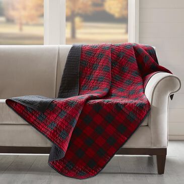 Hampton Park Woolrich Check 50" x 70" Quilted Throw in Red, , large