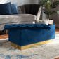 Baxton Studio Powell Storage Ottoman in Navy Blue and Gold, , large