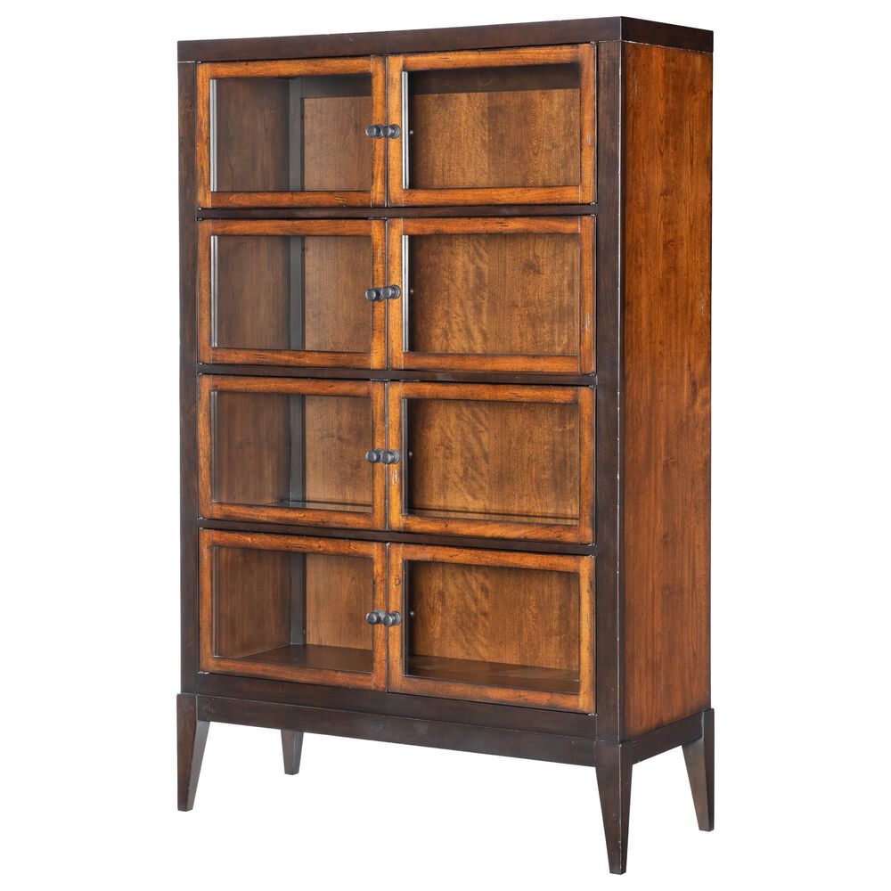 Legacy Classic Furn Direct Shp Fenmore 8-Door Display Cabinet in Mocha and Distressed Cherry, , large
