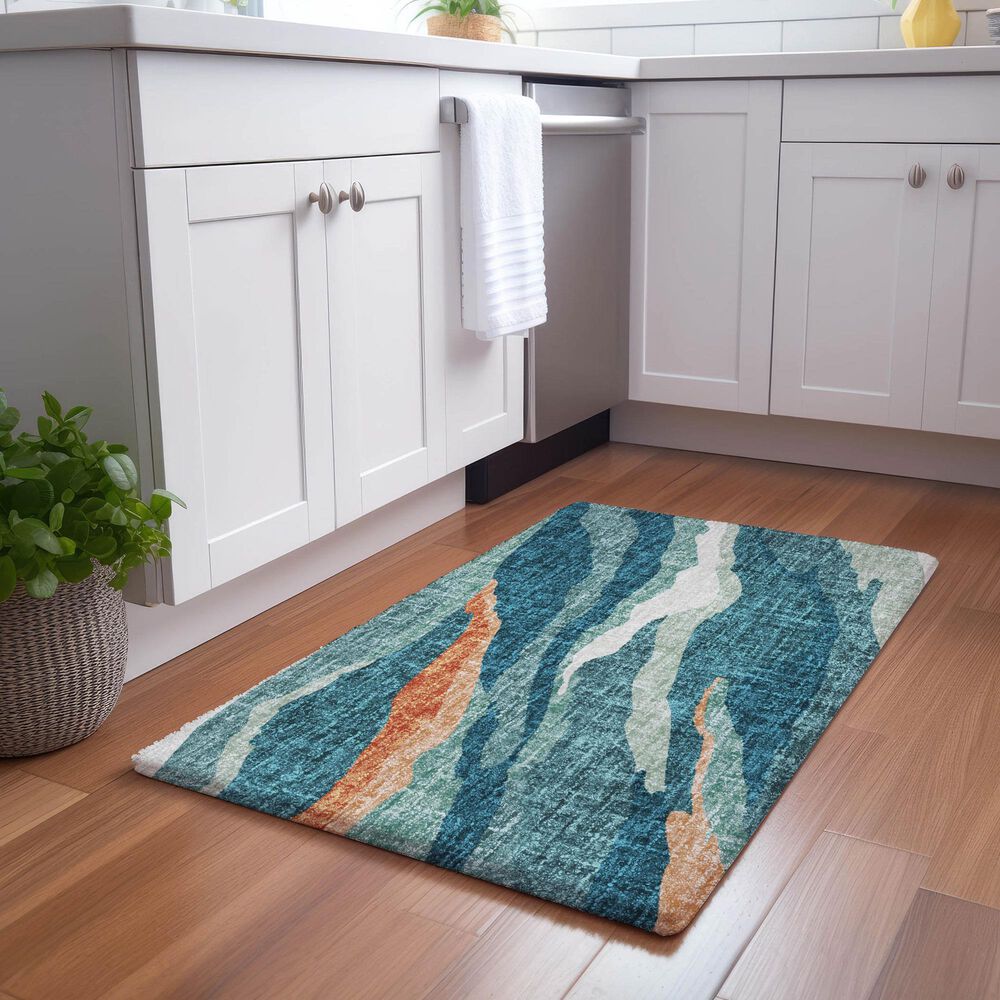 Dalyn Rug Company Lorenzo LN4 Teal 1&#39;8&quot; x 2&#39;6&quot; Area Rug, , large
