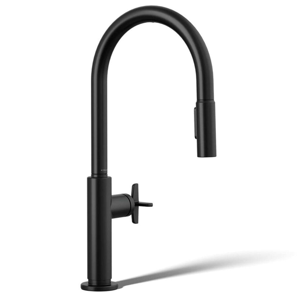 Kohler Billet Pull-Down Kitchen Sink Faucet in Matte Black, , large