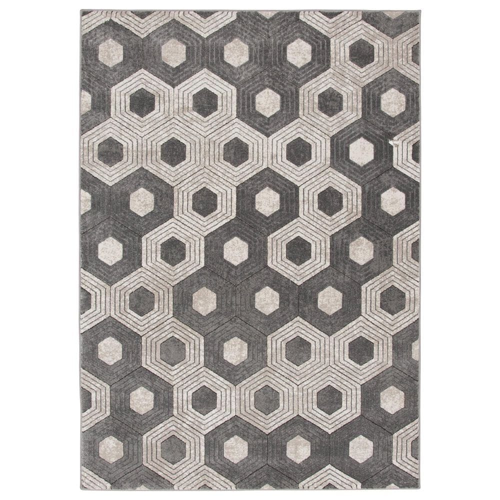 Central Oriental Clearwater Azar 5"3" x 7"7" Oyster and Dove Area Rug, , large