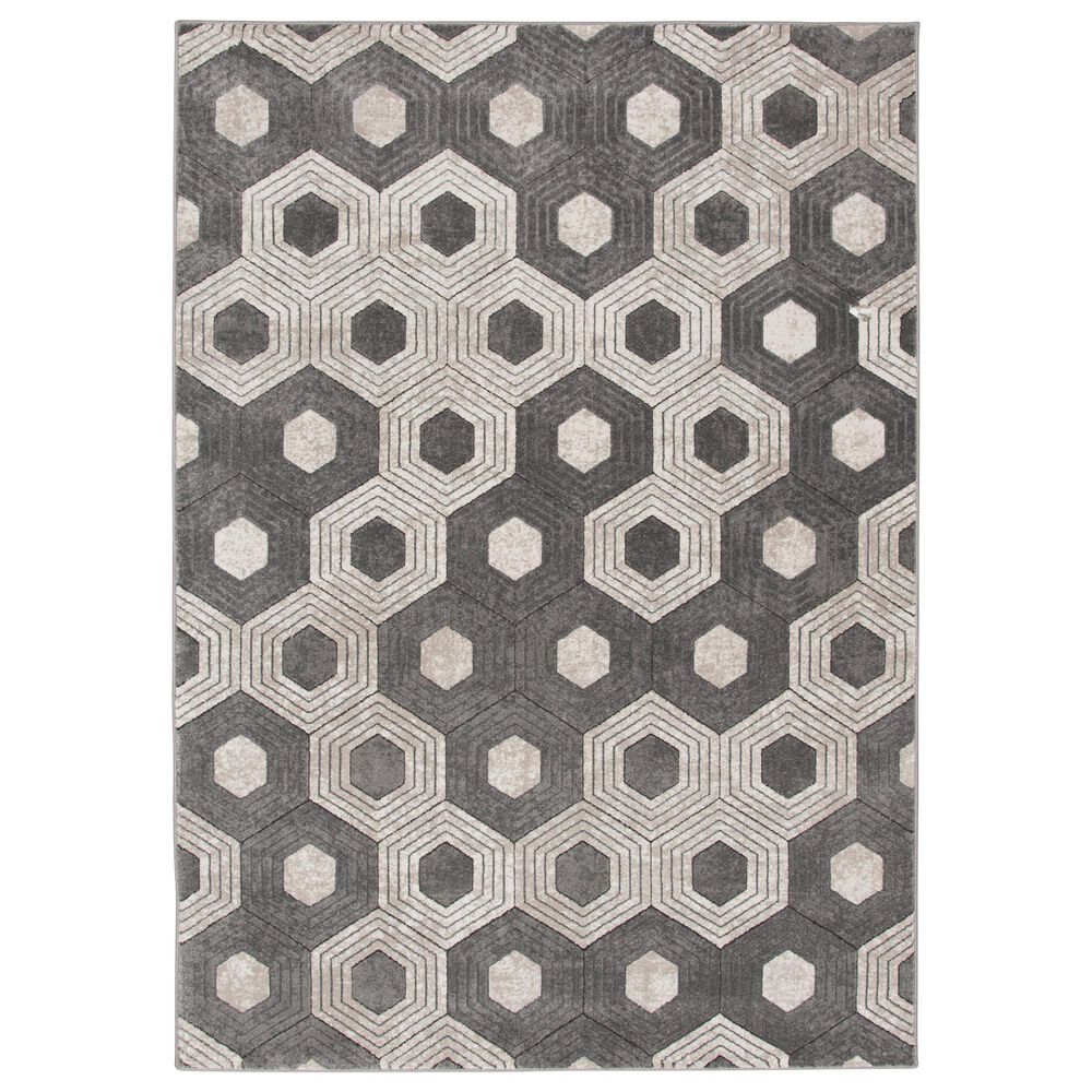 Central Oriental Clearwater Azar 5"3" x 7"7" Oyster and Dove Area Rug, , large