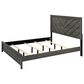 Crown Mark Valor King Panel Bed in Grey, , large