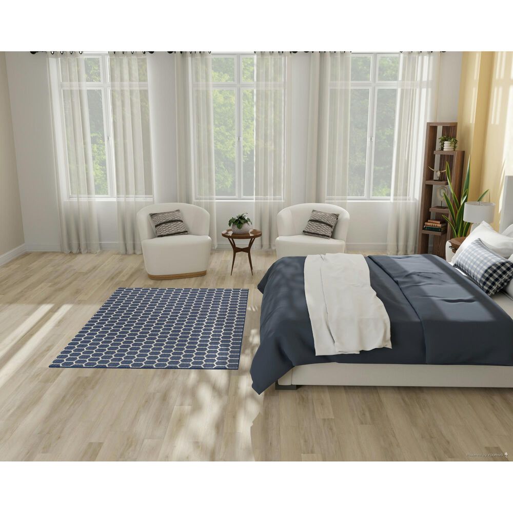 Nourison Twist Reversible 4&#39; x 6&#39; Navy Indoor/Outdoor Area Rug, , large